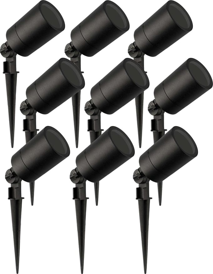 Ledvion - 9X LED Spotlight - GU10 - Zwart - 5W - IP65