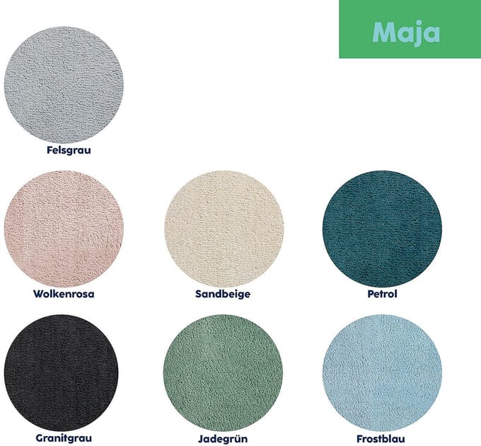 Badmat, 80 x 50 cm, Polyester, Granietgrijs - Kela | Maja