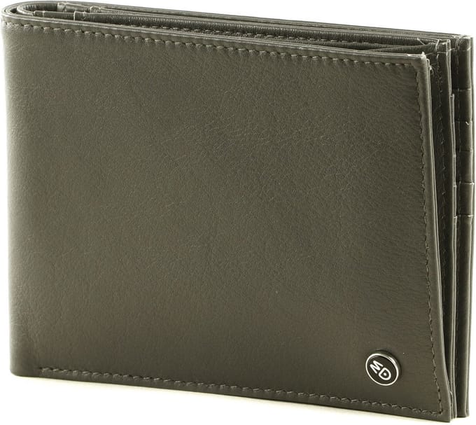 MANDARINA DUCK Leren Portemonnee Downtown Wallet Iron Gate Donkergrijs