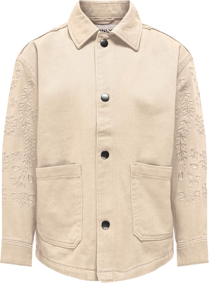 ONLY KOGKATE EMB. JACKET OTW Meisjes Jas - EcruDetail:EMB. DTM - Maat 128
