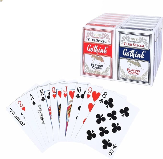 Gothink Standaard Speelkaarten 6 pack - plastic gecoate kaarten - Casinokwaliteit - Pokerspel