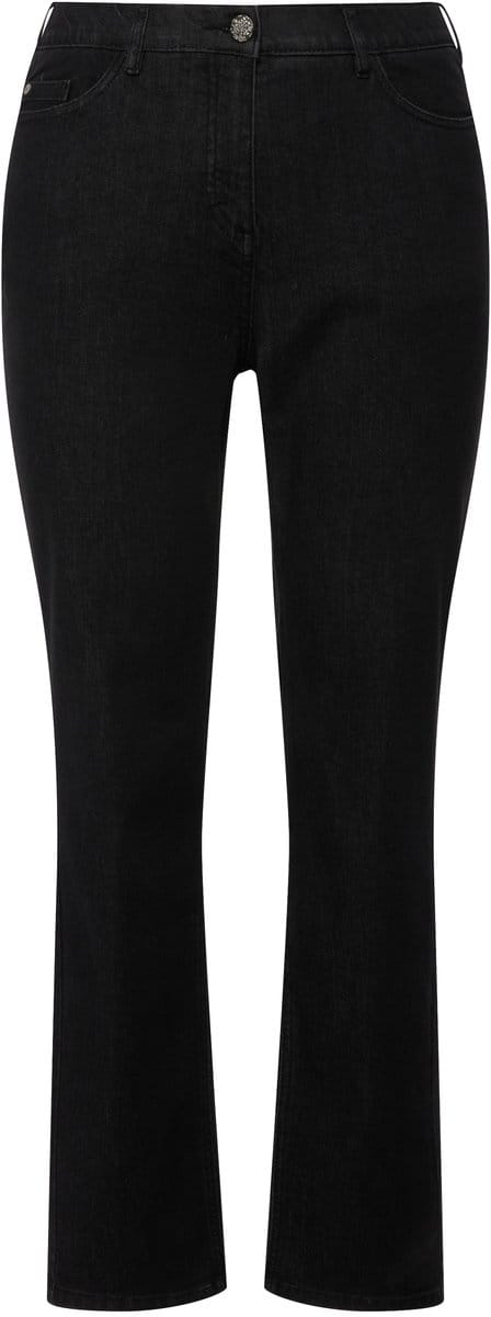 Ulla Popken - Dames - Jeans Sammy comfortabele tailleband smal 5-pocketmodel - Zwart - Maat 27