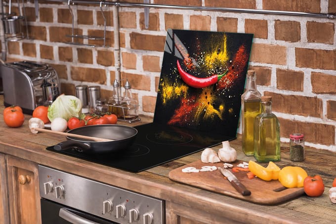 TMK ArtDeko - Glazen Snijplank - 52x40 cm - Gehard Glas - Antislip