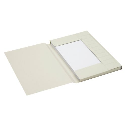 Dossiermap Secolor folio 3 klep 100% gerecycled karton 250 gr grijs