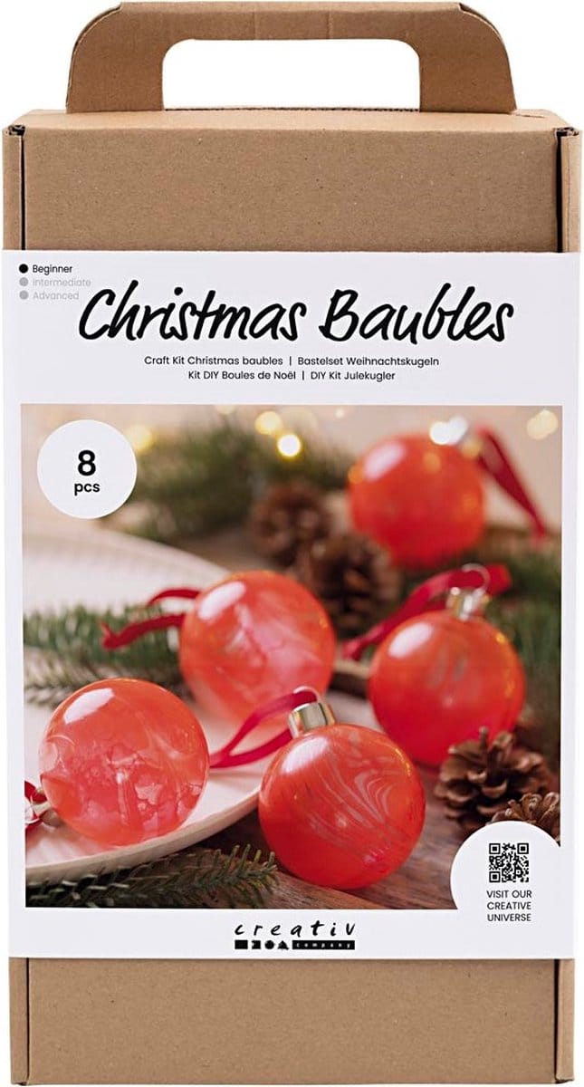 Creativ Company Hobbyset Kerstballen Marmeren