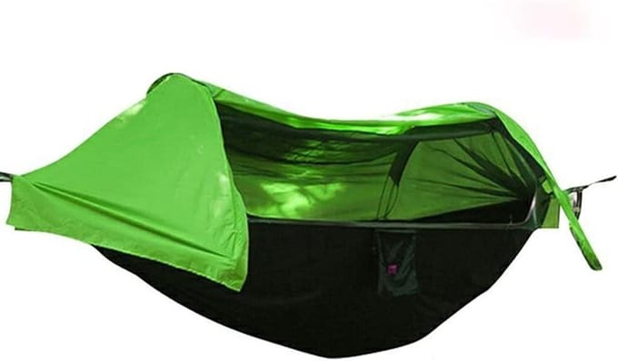 Camping Hangmat - Parachute Nylon - Buiten Ontspannen - Anti-rollover Ontwerp - 440 Lbs - Groen
