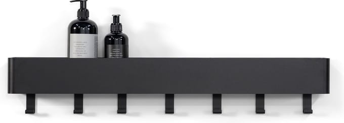 Spinder Design kapstok Multi 7 - Zwart - 7 haken - Staal