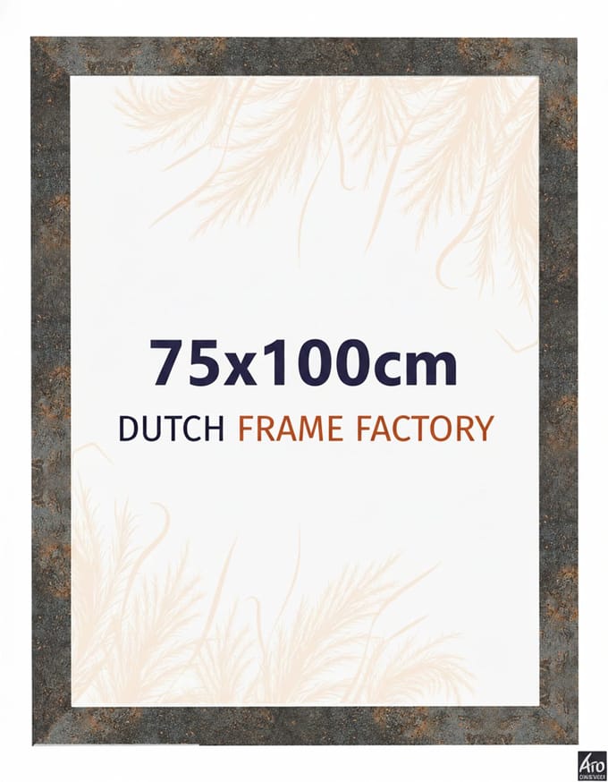 Fotolijst 75x100 cm - MDF - Geoxideerd Metaal - Benno