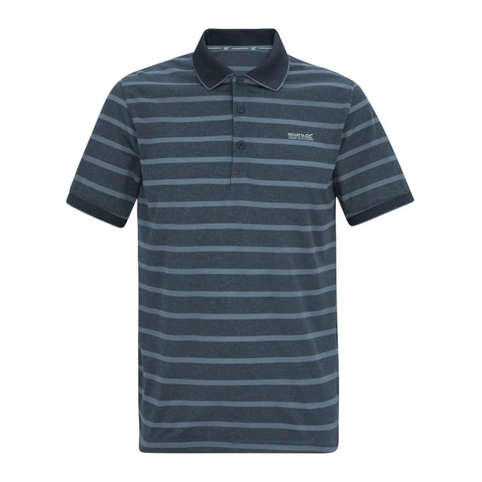 Heren Kildra gestreepte mesh polo