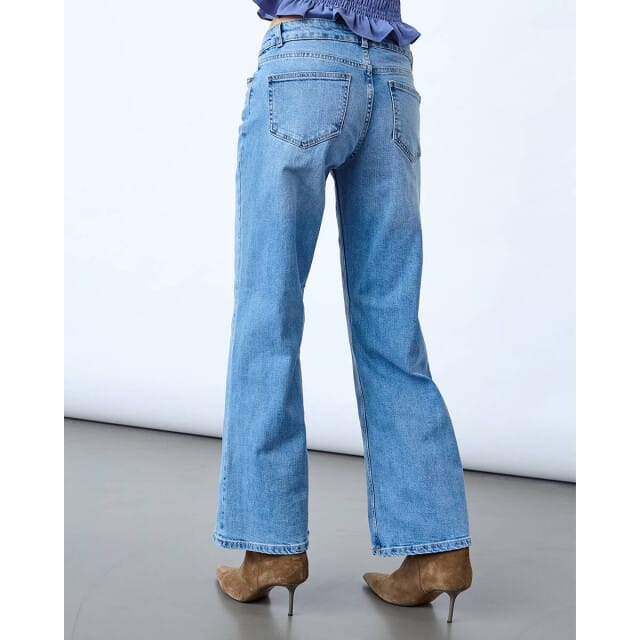 SISTERS POINT Owi-mid.w - Dames Jeans - Mid blue - Maat M