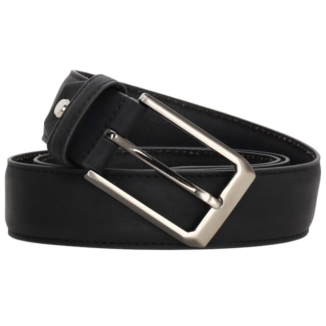 Zenino - Lederen riem - Colton - Zwart - 105cm