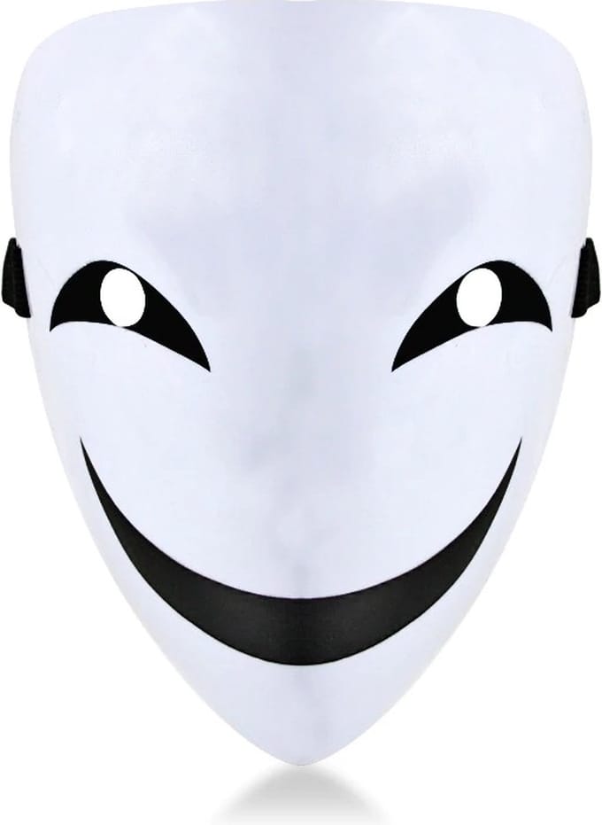 Face Mask Smiley – Halloween Masker – Wit