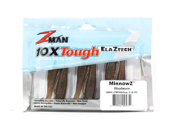 Leurre souple Zman MinnowZ 3 pouces 6/paquet Bloodworm (5759)