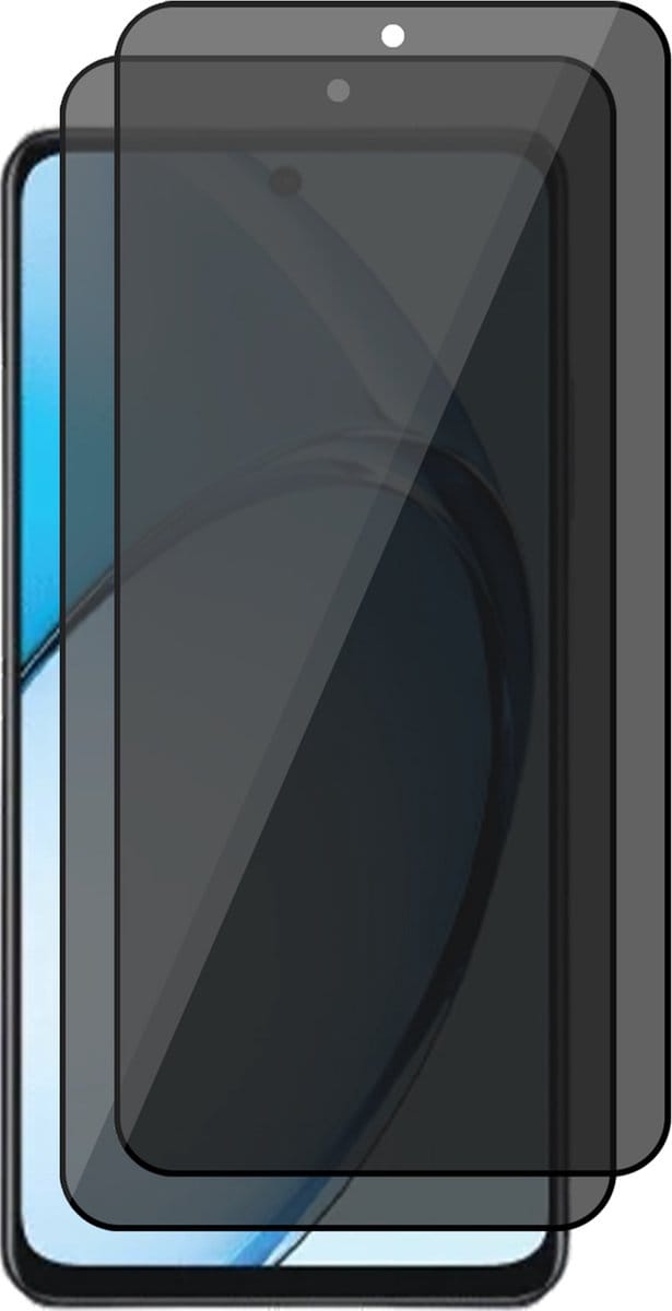 Privacy Screenprotector geschikt voor Oppo A60 / A40 / A40m - 2x Volledig Dekkend Glas Screen Protector