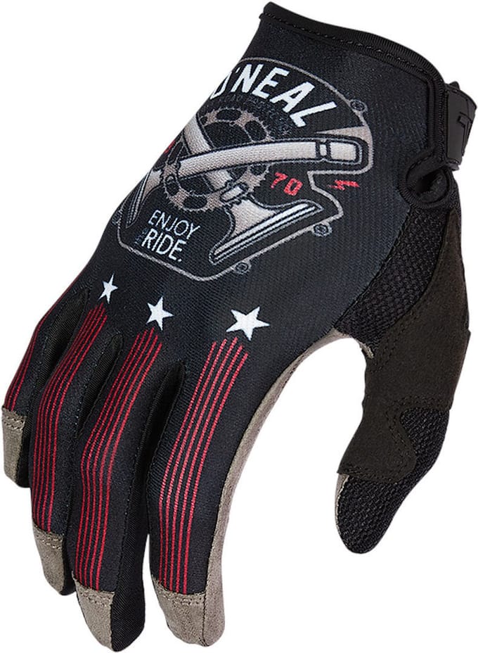 O'NEAL Mayhem Nanofront Piston Zwart Rood Wit Motorcross Handschoenen - Handschoen