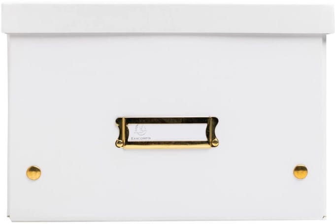 Exacompta 5x Opbergdoos in karton 27x36x19cm Neo Deco, vlak geleverd - Wit - 62358E