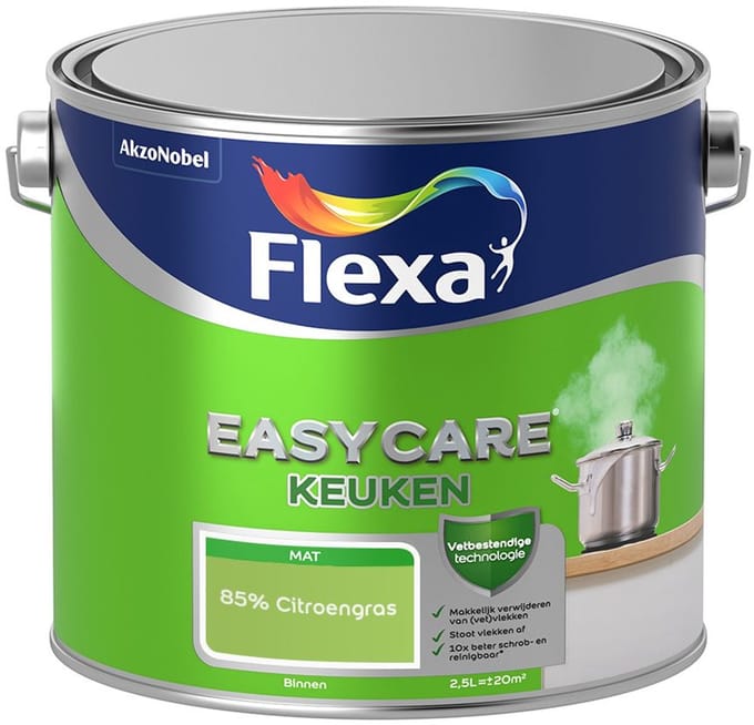 Flexa - Easycare Keuken - 85% Citroengras - Mengverf - 2,5 L