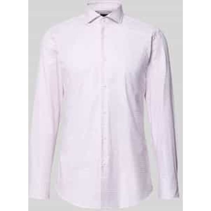 slim fit zakelijk overhemd van katoenmix model 'H-HANK-SP-B1-C1-261'
