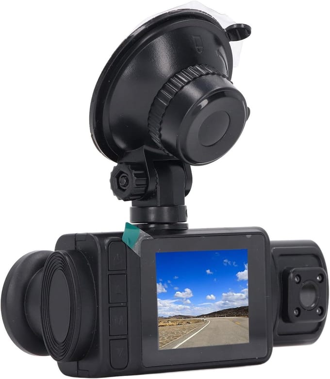 Dash Cam Recorder - Auto Camera - Rij Veiligheid - Drievoudige Camera's - 2.0 Inch IPS - Zwart