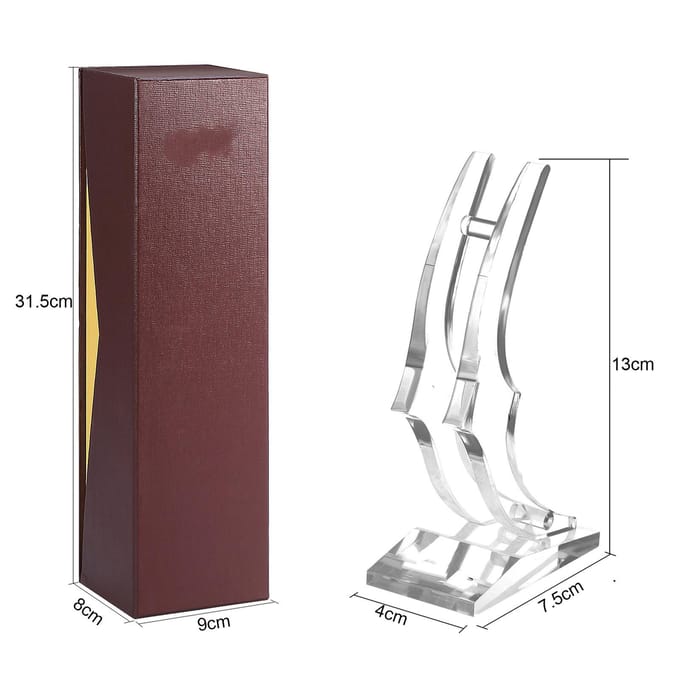 Langstelige gedipte 24k gouden roos in geschenkdoos met standaard Geschenk voor haar ( Roos met Standaard) beige