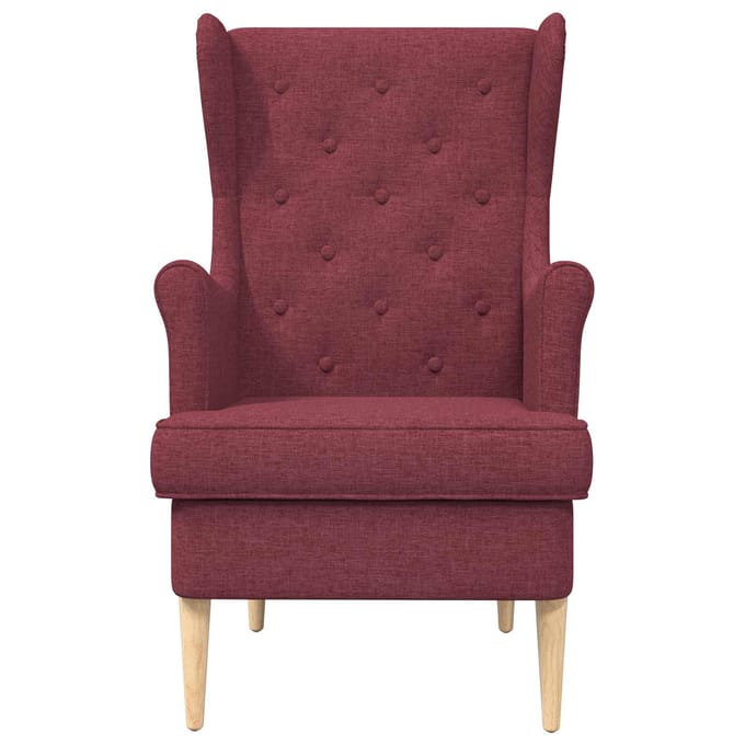 vidaXL - Fauteuil - Wijnrood - Stof