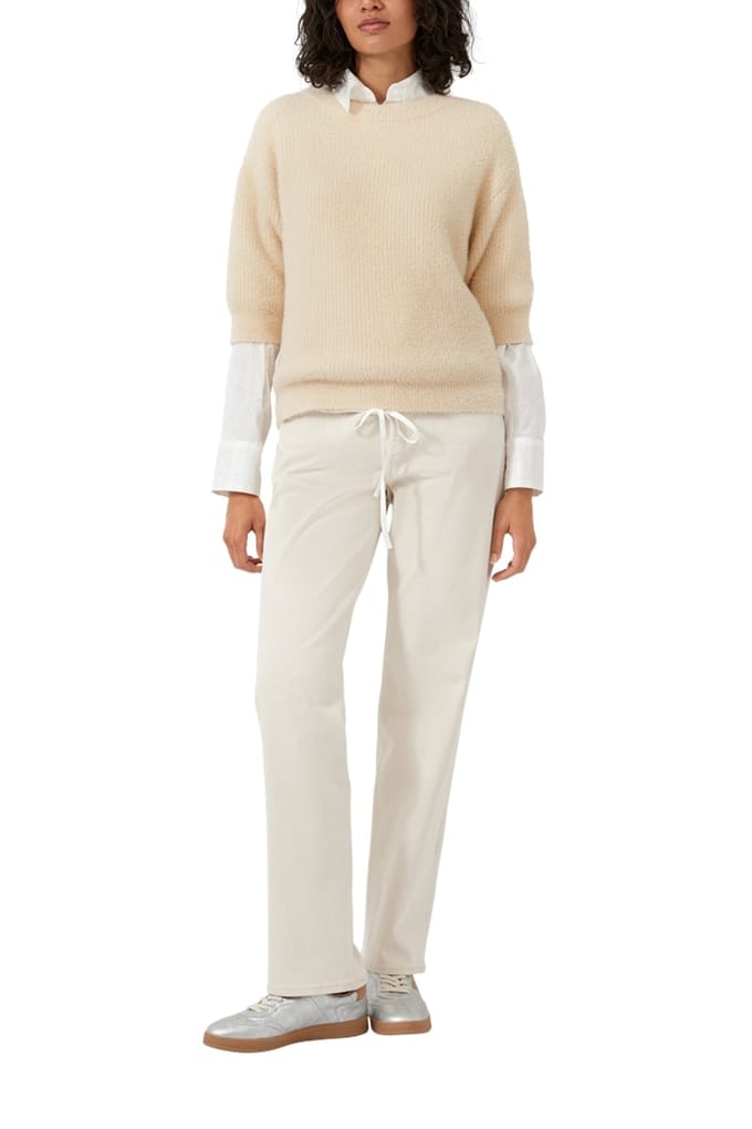Regular fit gebreide pullover van katoenmix