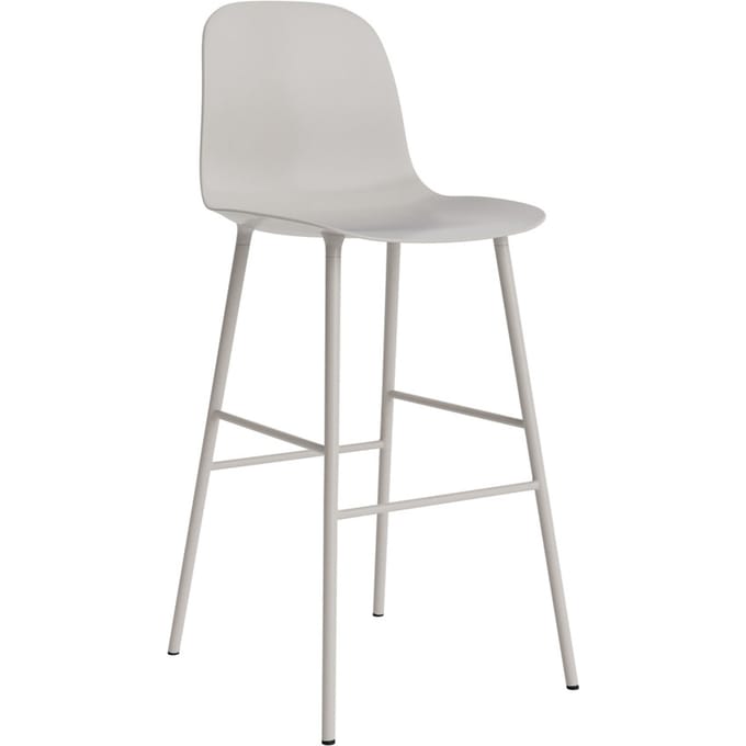 Normann Copenhagen Form Barstoel staal - NormannCopenhagenFormWarmGrey - 75 cm