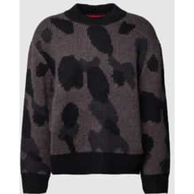Gebreide pullover met all-over motief, model 'Sattiner'
