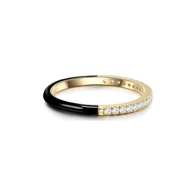 Glanzstücke München Dames-Damesring 925 Zilver Zirkonia 54 Schwarz 32021142