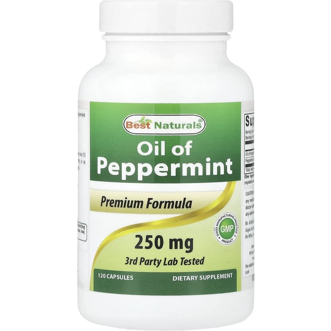 Best Naturals, Pepermuntolie, 250 mg, 120 Capsules