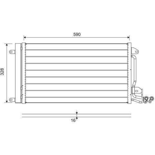 Condensator, airconditioning VALEO 814364