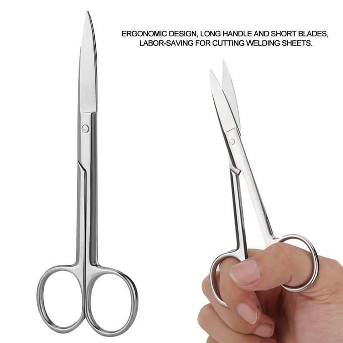 Outils de coupe de fabrication de bijoux en acier inoxydable, ciseaux de soudage, feuilles, accessoire (Longue) gray