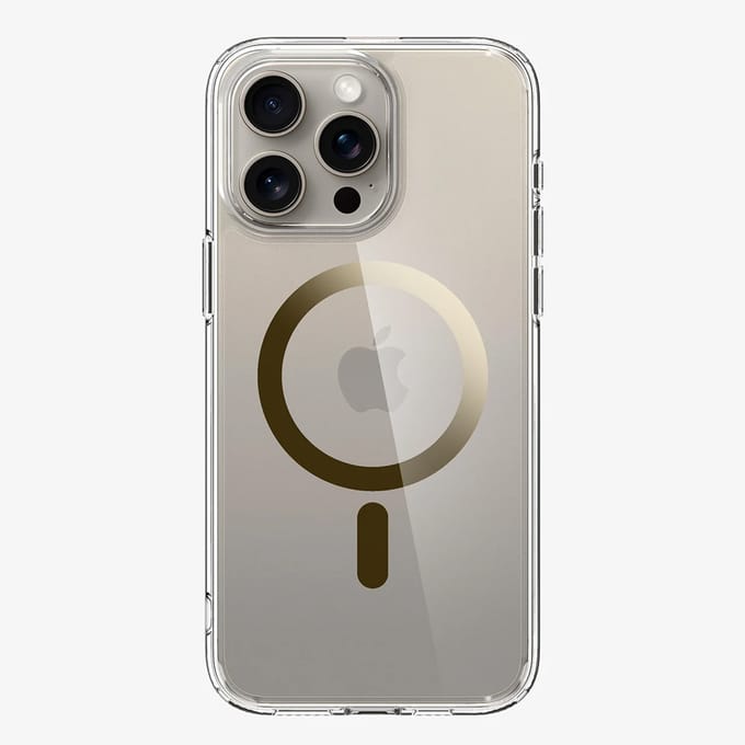 Spigen Ultra Hybrid Backcover MagSafe voor de Apple iPhone 15 Pro Max - Goud