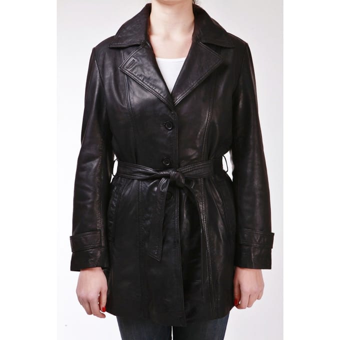 Dames 3/4 lengte strikriem trenchcoat-Oldbury