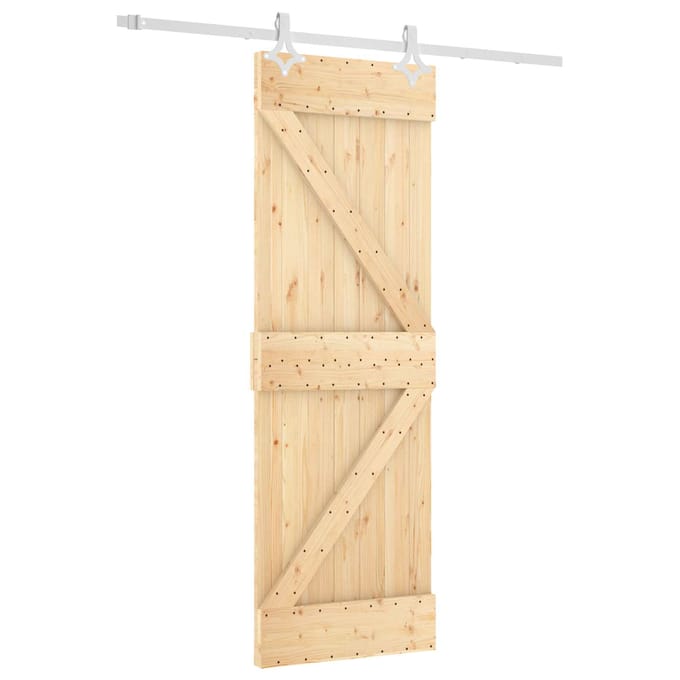 vidaXL - Schuifdeur - 70 - x - 210 - cm - Massief - Pine - Hout - (Onbehandeld)