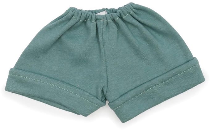 Asi poppenkleding - korte broek oudgroen, poppenoutfit polyester