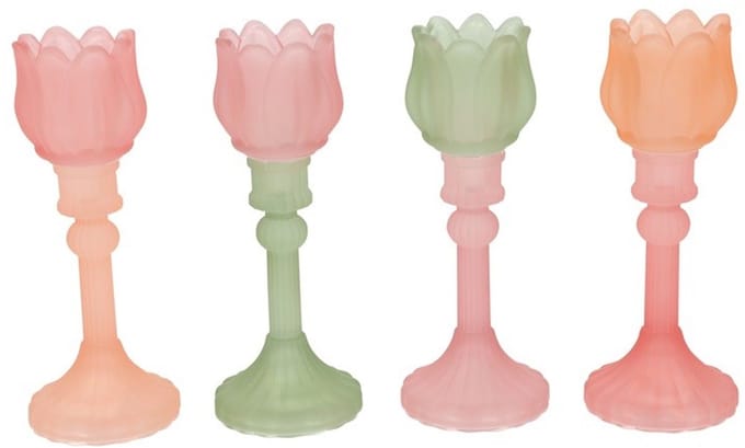 Countryfield Tulp Theelichthouder 22 cm – Rond – Matt – Decoratie