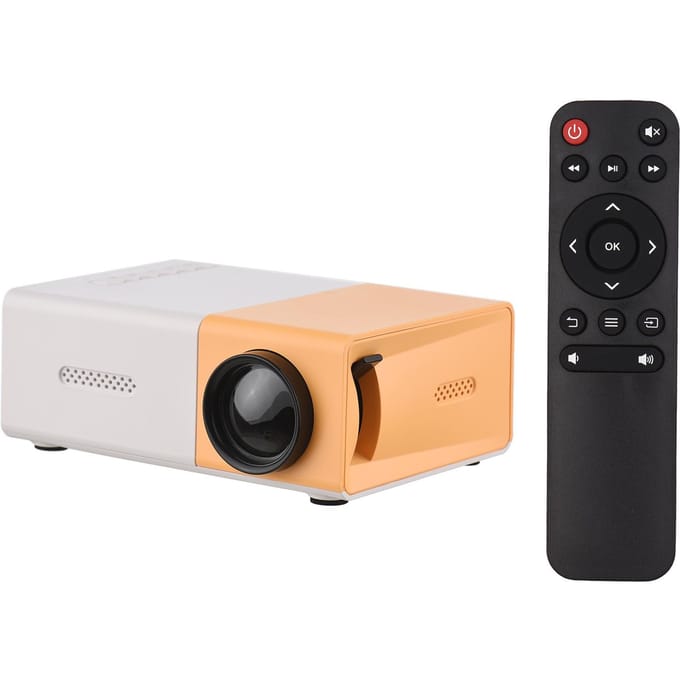 Mini LED Projector Ondersteunt 720P / 1080P Draagbare Videoprojector met Ingebouwde Luidspreker & Afstandsbediening EU Plug