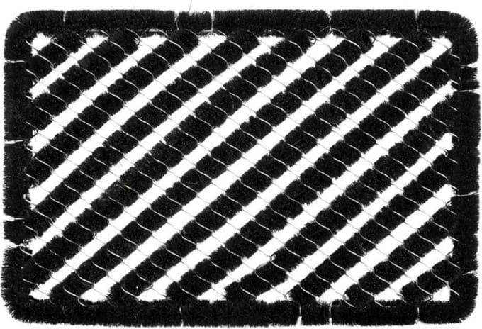 Borstelmat - Deurmat - 60X40 CM - Schoonloopmat - Zwart