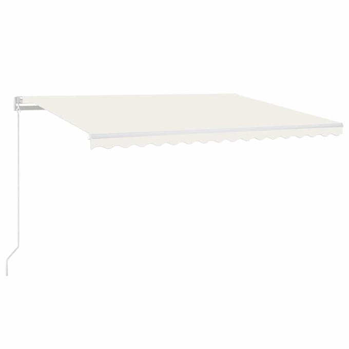 vidaXL - Uitschuifbare - luifel - Crèmekleurig - 400 - × - 300 - cm