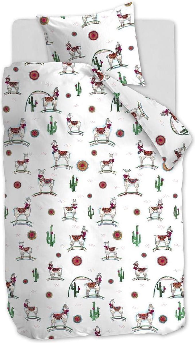 Beddinghouse Lama Adventure Dekbedovertrek - 120x150 cm - Multi