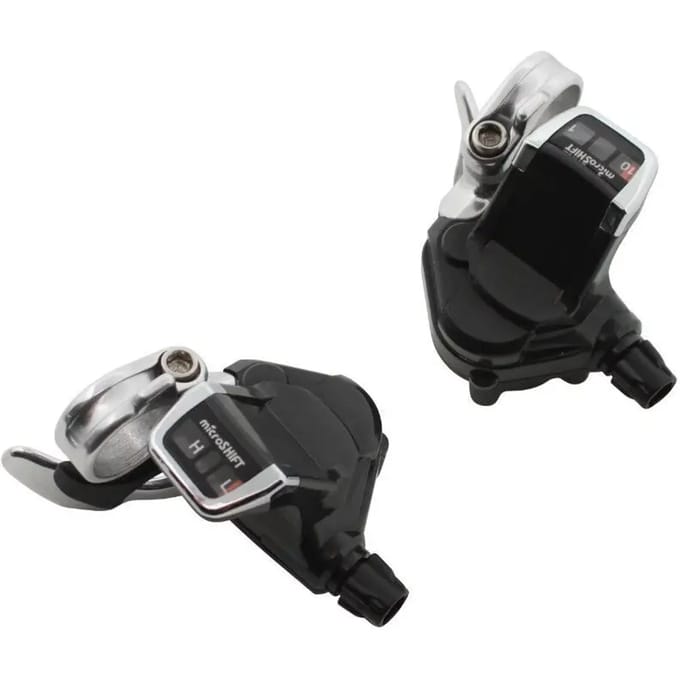 Paar racefiets hendels voor triple flat sturen P2R Push-Pull Shimano