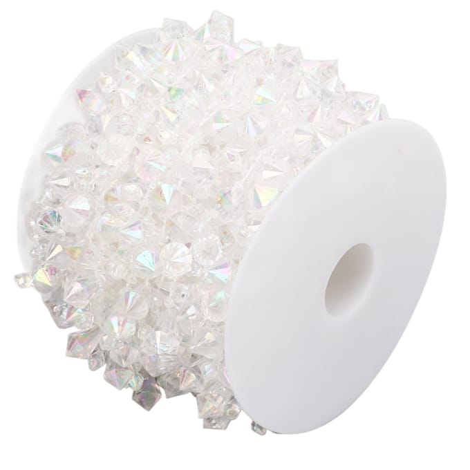 11 Yards Garniture Strass Longueur Réglable Chaîne Strass Faite Main DIY pour Couture Artisanat DIY white