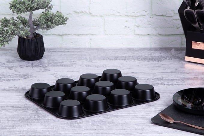 Berlinger Haus Black Rose Collection - Muffinbakvorm - 12 Muffins - Granietcoating