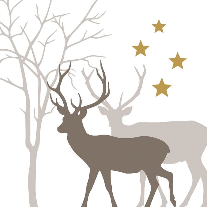PPD - lunch servetten - Winter Deers white