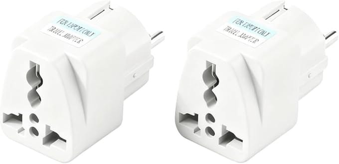Universele reisstekker adapter 2-pack - EU naar internationaal