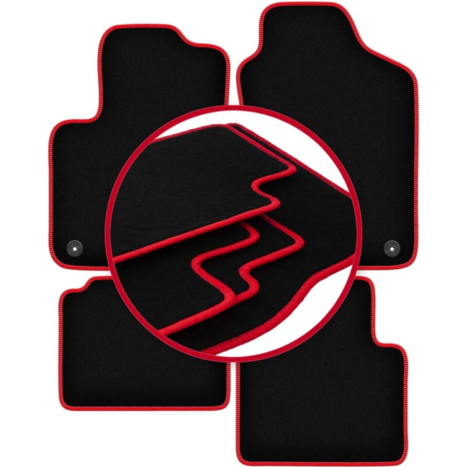 CARLUX-RED automatten voor: Fiat 500 Hybrid hatchback (2020-)