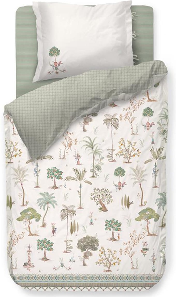 Pip Studio Giardini di Frutta dekbedovertrek - Eenpersoons - 140x200/220 - Wit