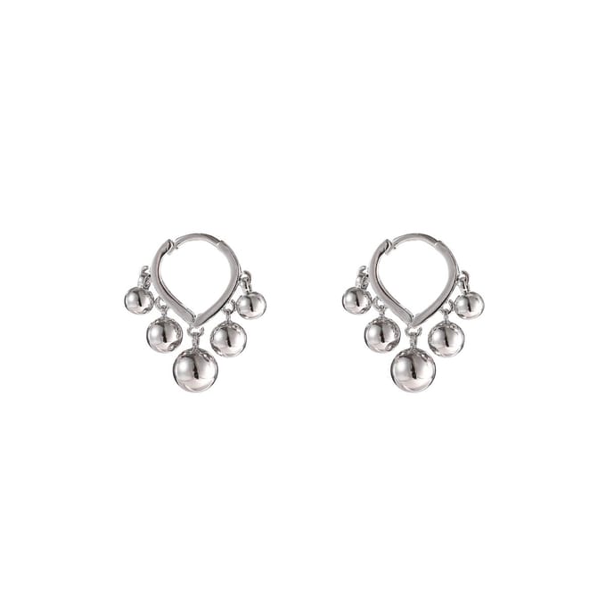 Go Dutch Label Oorhangers Balls Hoop Zilver