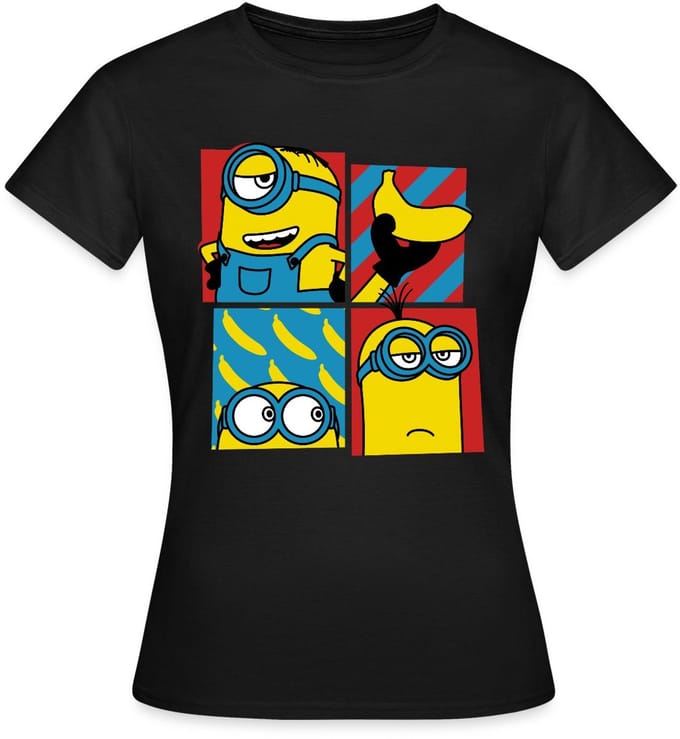 Minion Stuart Bob Kevin Humor T-Shirt Dames